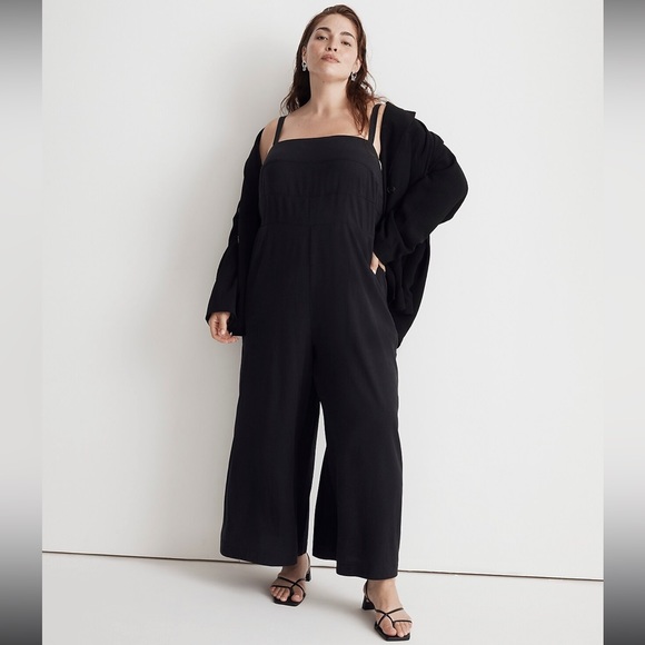 Madewell Plus Square Neck Wide Leg Sleeveless Jumpsuit - Picture 2 of 4